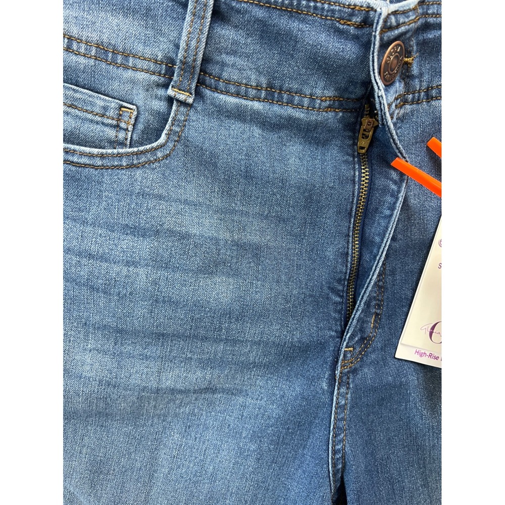 Gloria Vanderbilt Shape Effect Tummy Sculpt Wide Leg Jeans Blue Size 12 NWT - Picture 4 of 8